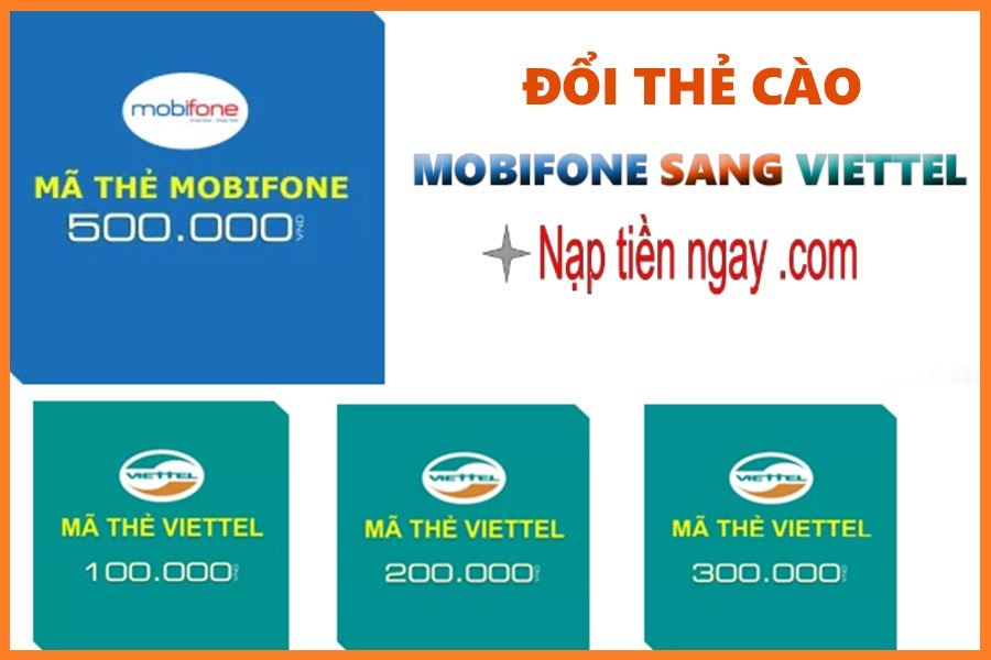 Các hình thức đổi tiền điện thoại sang thẻ cào Mobifone