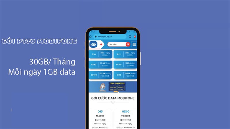 Cách đăng ký gói PT70 MobiFone qua tin nhắn và ứng dụng