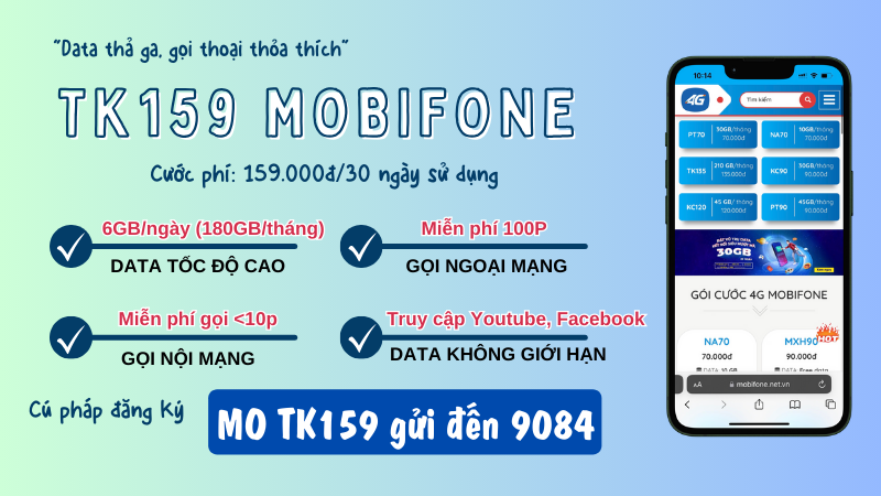 Gói cước TK159 Mobifone là gì và có ưu đãi gì hấp dẫn?