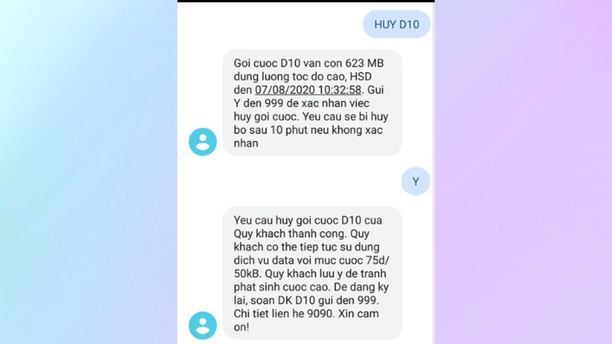 Hướng dẫn chi tiết cách hủy gói D10 Mobifone qua tin nhắn SMS