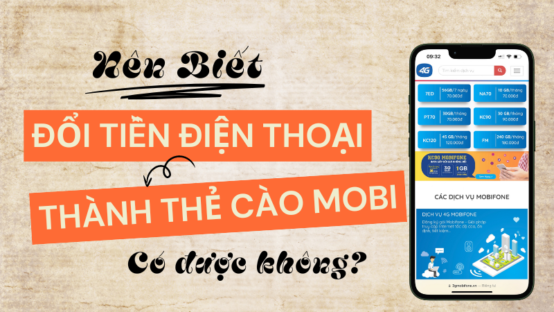 Những lưu ý khi đổi tiền điện thoại sang thẻ cào Mobifone