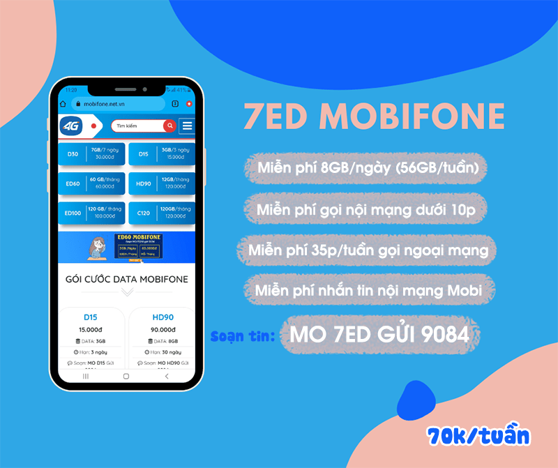 Thông tin chi tiết về gói cước 3G Mobi 7 ngày và cách đăng ký