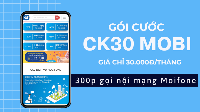 Thông tin chi tiết về gói cước CK30 Mobifone