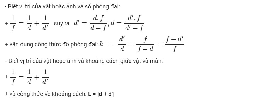 Cách xác định và tính toán tiêu cự thấu kính