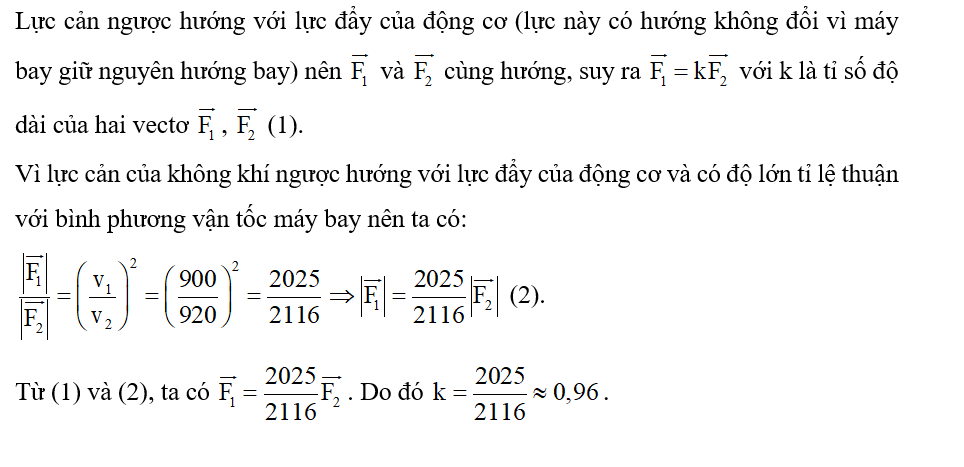 Công thức tính lực cản không khí trong chuyển động