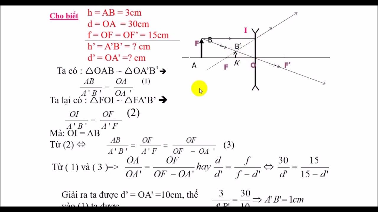 Hướng dẫn tính toán với công thức thấu kính phân kì