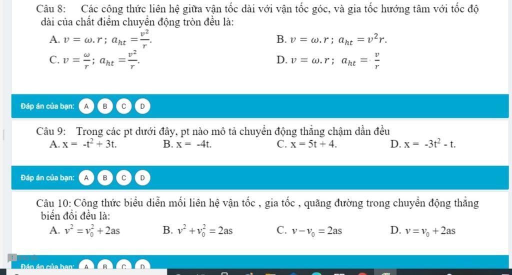 Mối liên hệ giữa vận tốc góc và vận tốc dài