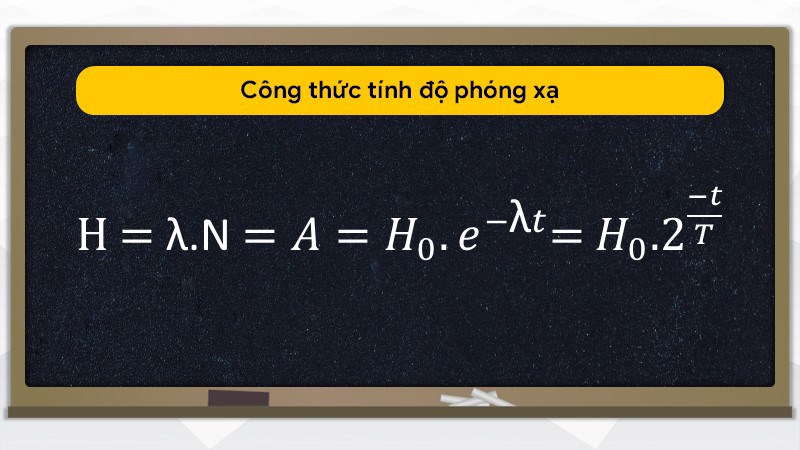 Phương pháp tính toán số hạt nhân và độ phóng xạ