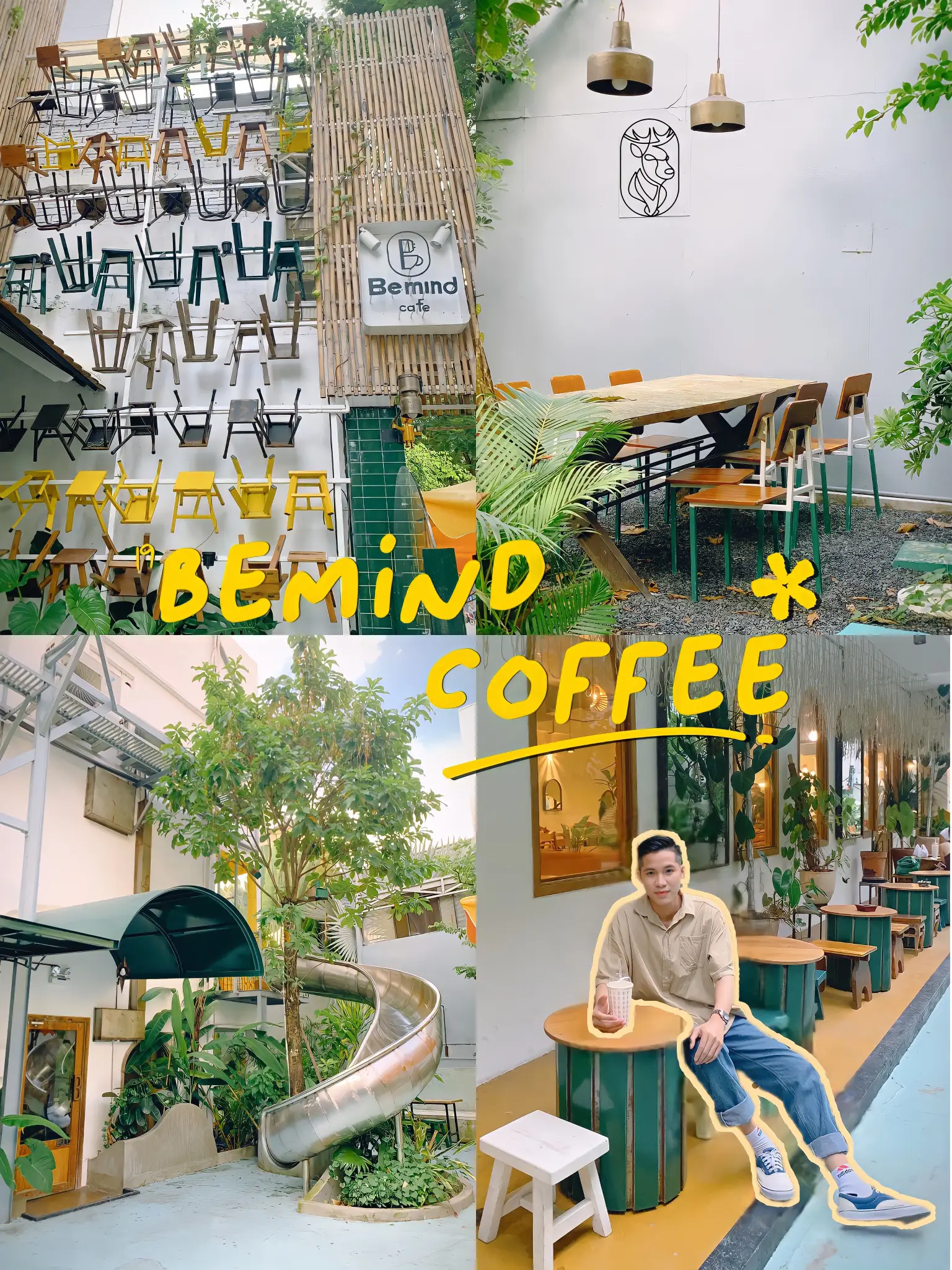 Top 7: Bemind Coffee - Quán cà phê đẹp như ốc đảo xanh