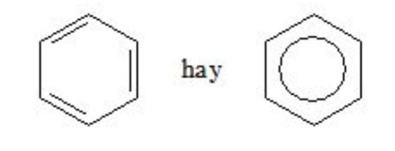 Các dạng công thức biểu diễn ankin benzen phổ biến