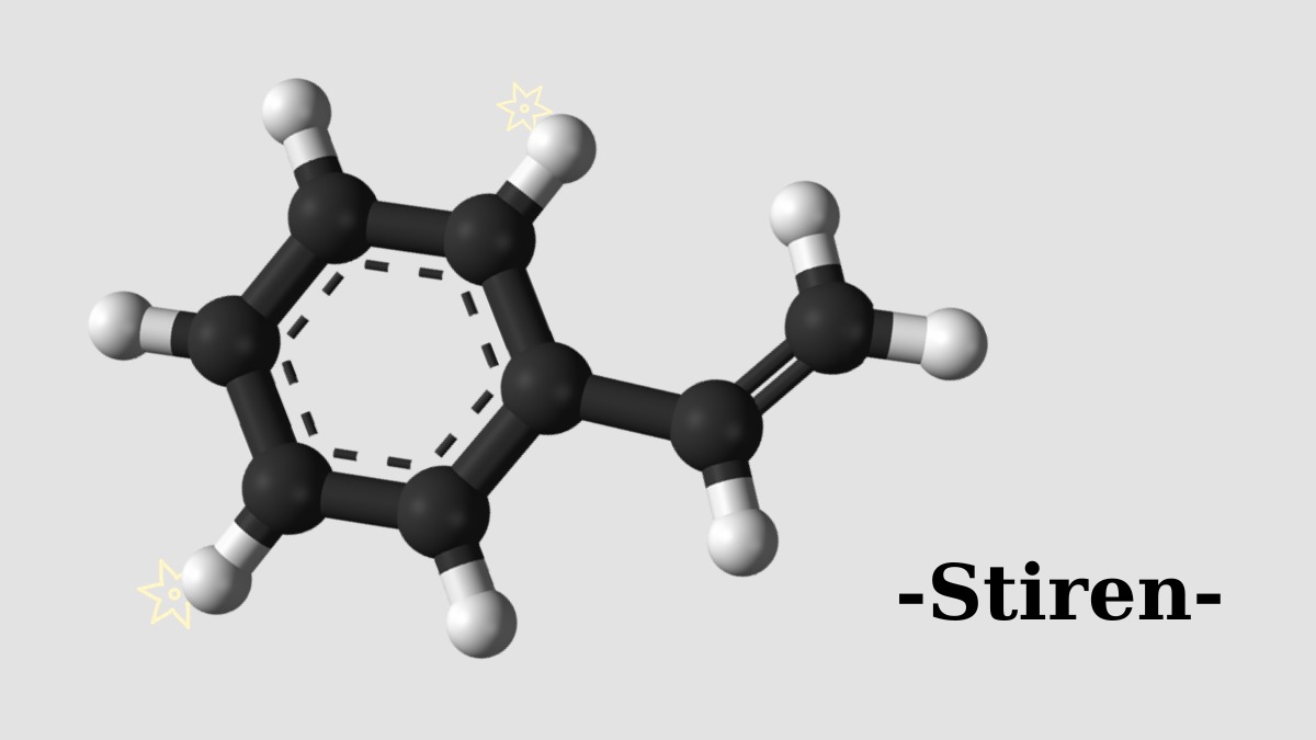 Cấu trúc phân tử và đặc điểm hóa học của stiren