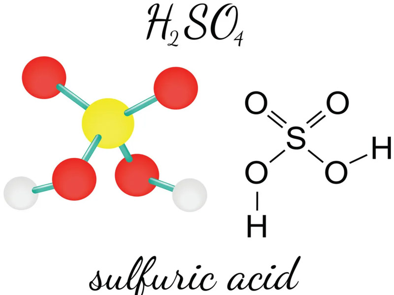 Công thức hóa học của axit sunfuric