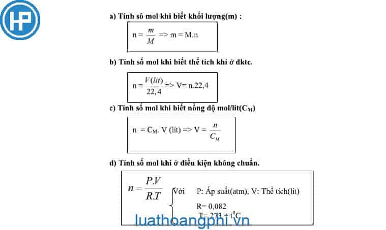 Công thức tính nồng độ dung dịch trong hóa học