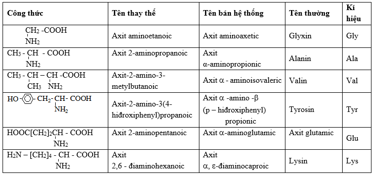 Công thức tổng quát và đặc điểm của amino axit