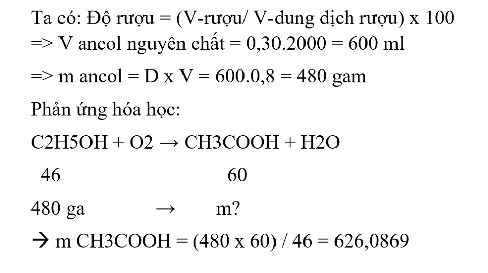 Hướng dẫn cách xác định và viết công thức rượu etylic