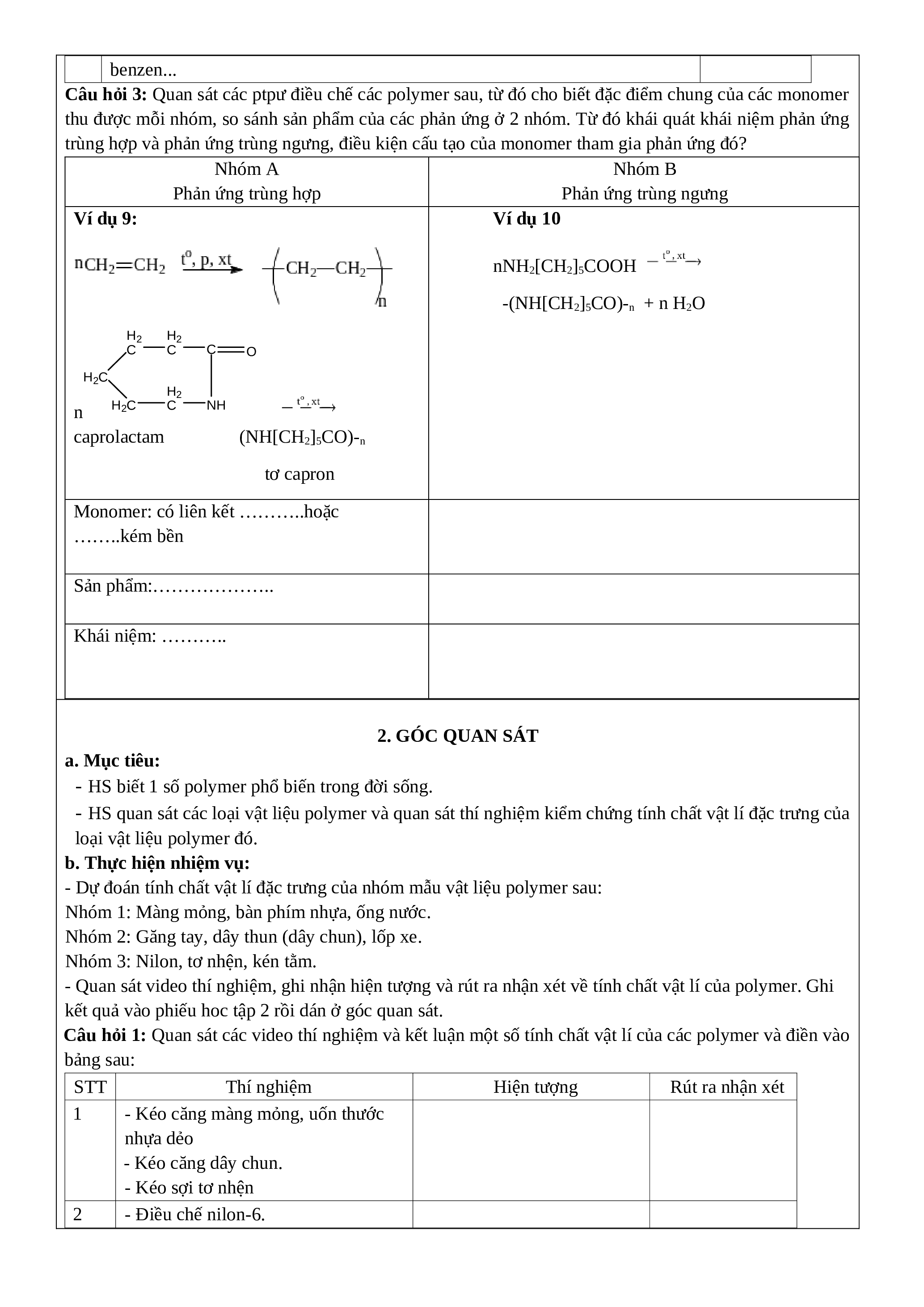 Tính chất hóa học đặc trưng của buta-1,3-đien