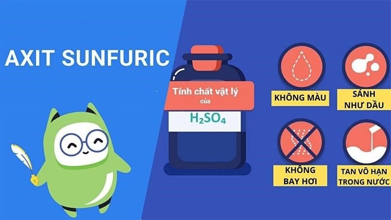 Tính chất vật lý và hóa học của axit sunfuric