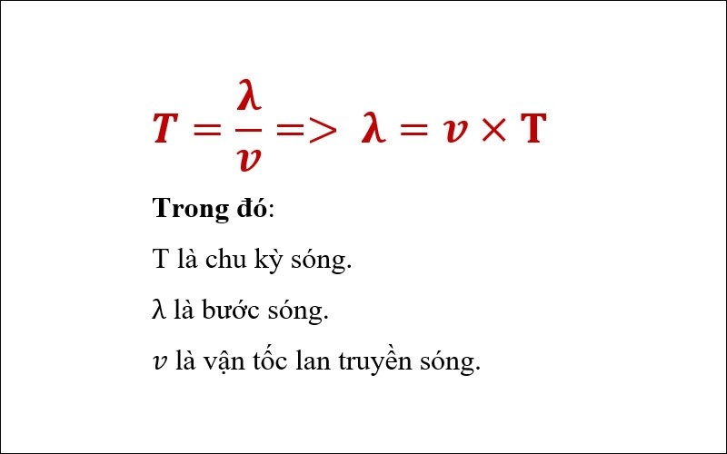 Công thức tính bước sóng là gì?